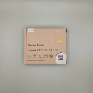 Photo d'un savon à l'huile d'olive de la marque Comme avant
