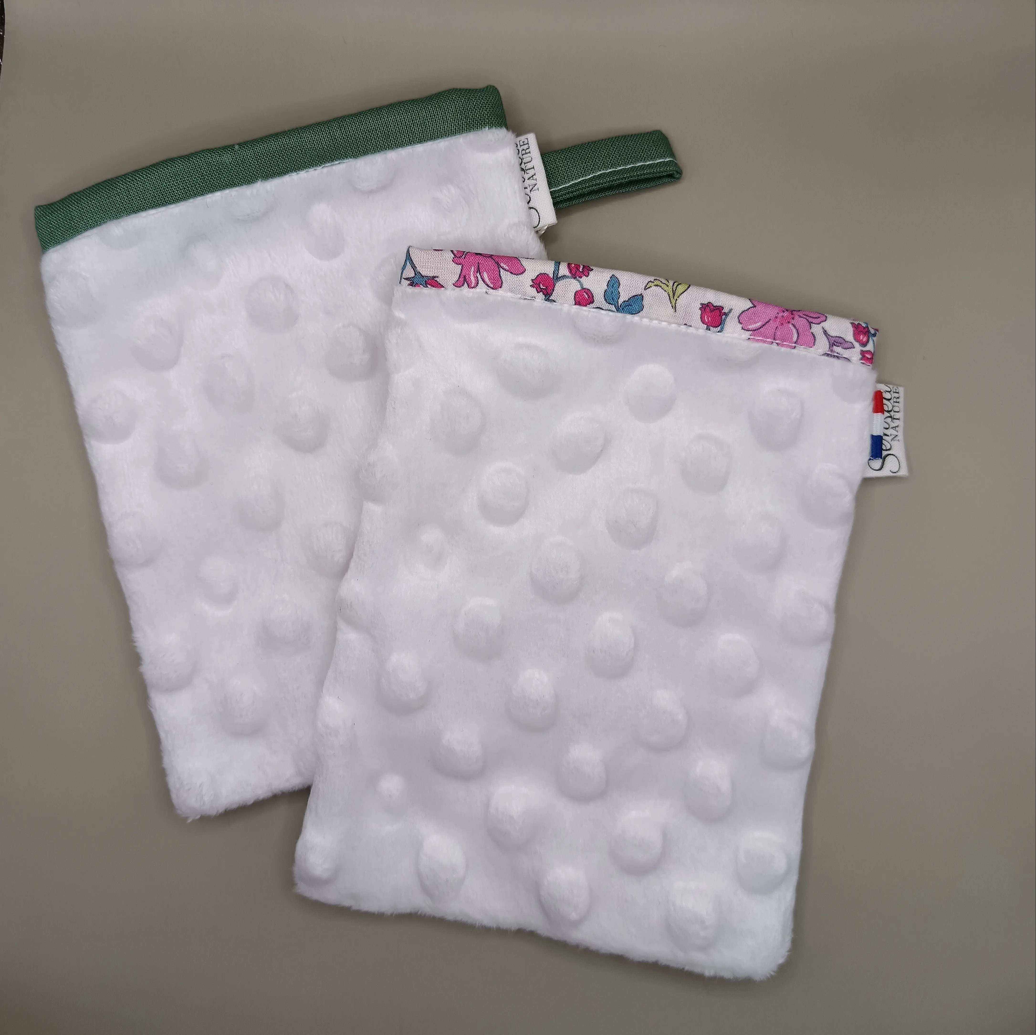 Mini gant de toilette - Senséa Nature (coloris fleuri)